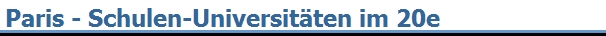 Paris - Schulen-Universit�ten im 20e