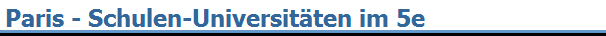 Paris - Schulen-Universit�ten im 5e