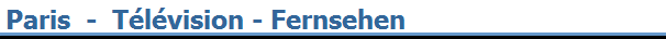 Paris  -  T�l�vision - Fernsehen